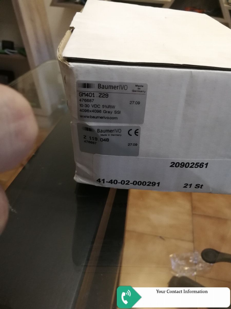 اندازه گیری جابه جایی و سرعت مدل GM401.Z29 برند Baumer