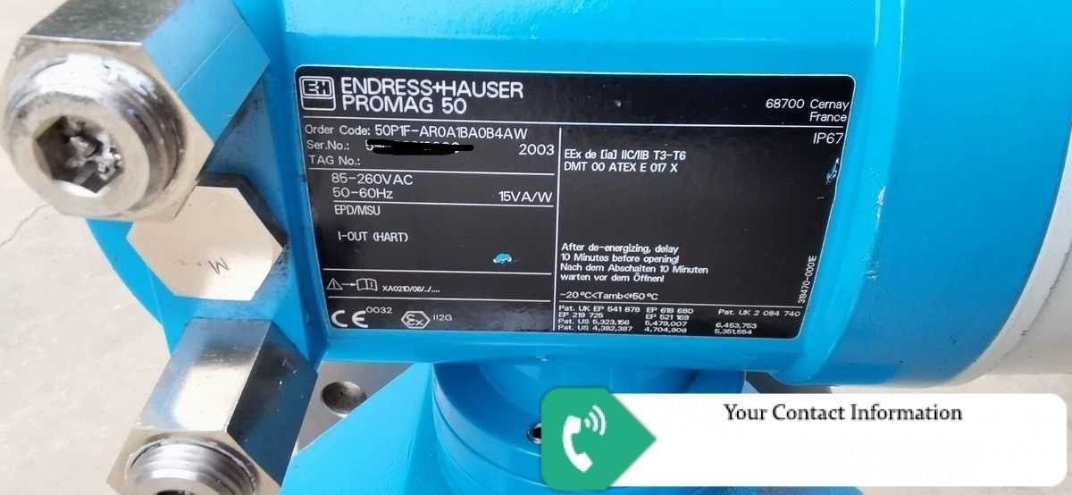 فلومتر مدل 50P1F-AR0A1BA0B4AW برند Endress+Hauser