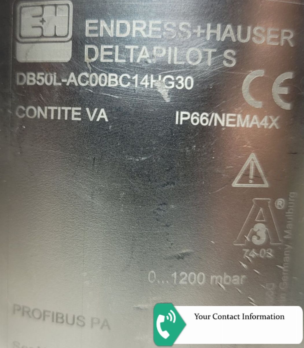 ترانسمیتر فشار مدل DB50L-AC00BC14HG30 برند Endress+Hauser