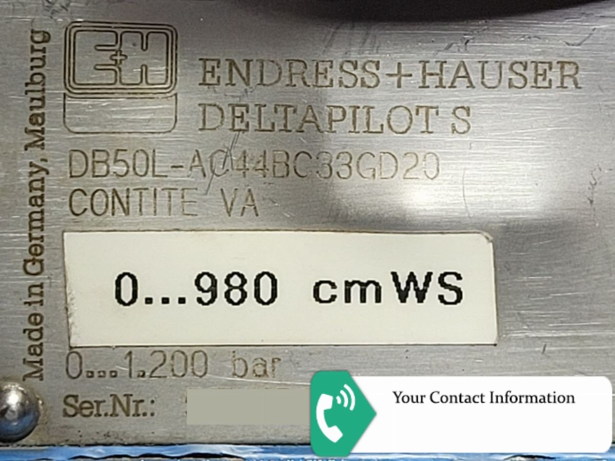 ترانسمیتر فشار مدل DB50L-AC44BC33GD20 برند Endress+Hauser