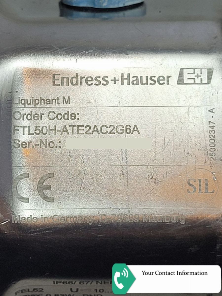 سطح سنج مدل FTL50H-ATE2AC2G6A برند Endress+Hauser