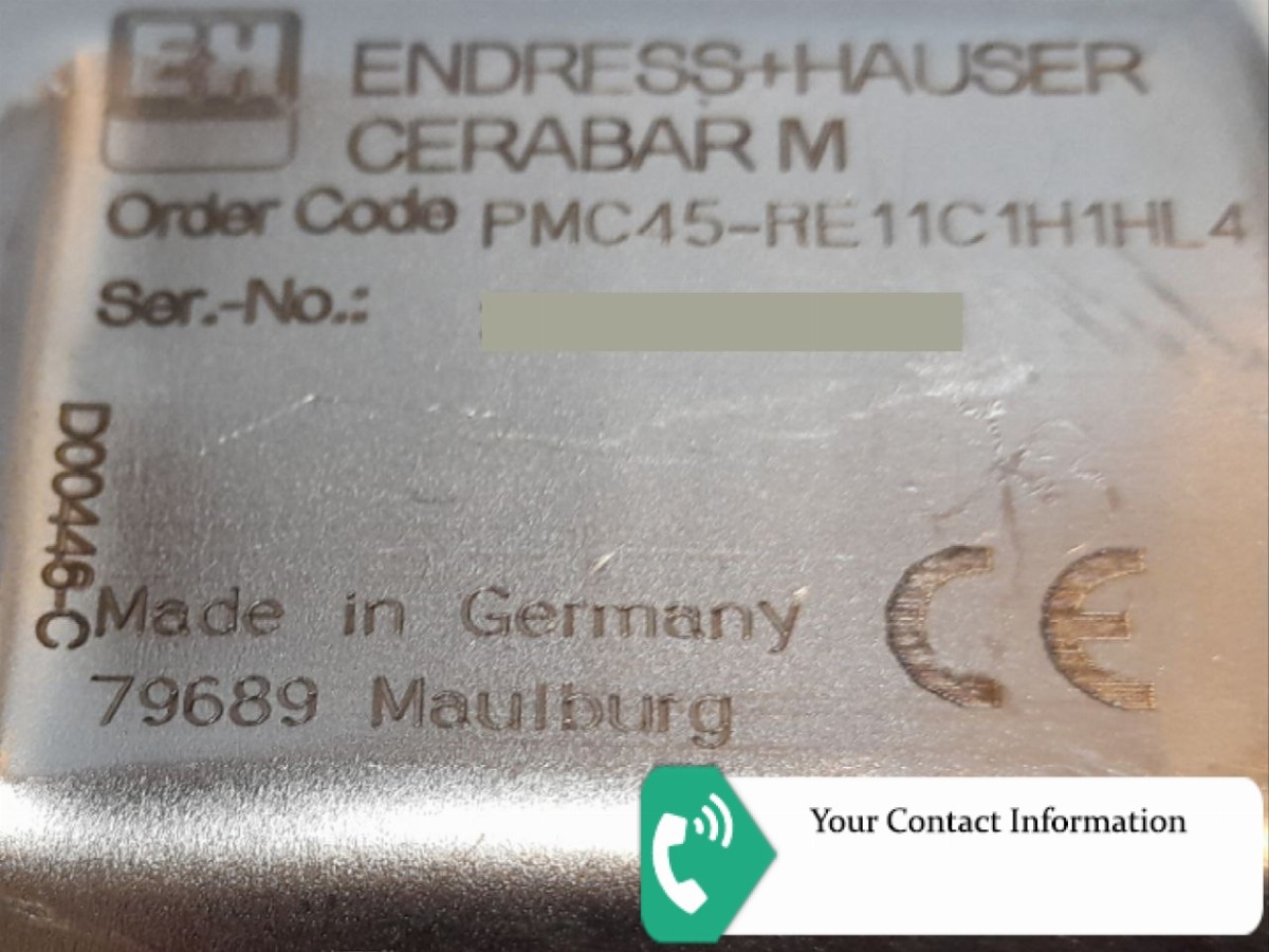 ترانسمیتر فشار مدل PMC45-RE11C1H1HL4 برند Endress+Hauser