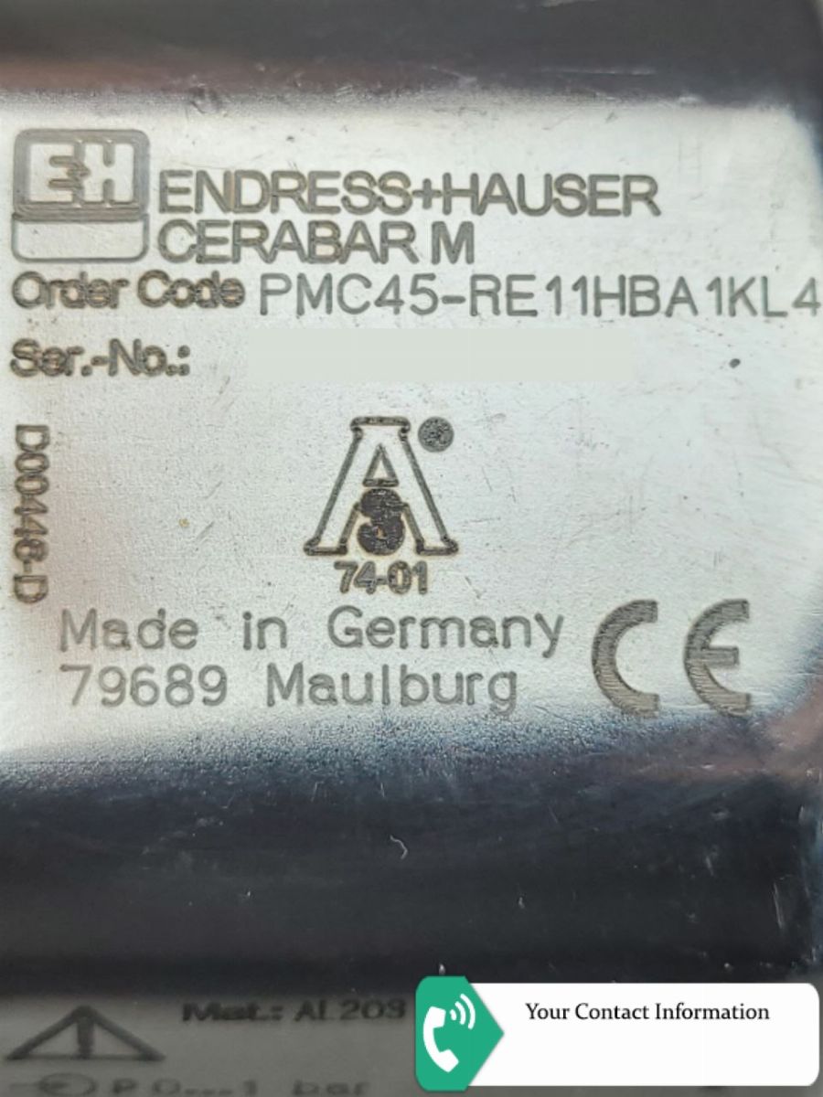 ترانسمیتر فشار مدل PMC45-RE11HBA1KL4 CERABAR برند Endress+Hauser