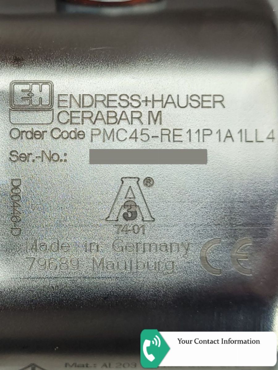 ترانسمیتر فشار مدل PMC45-RE11P1A1LL4 برند Endress+Hauser