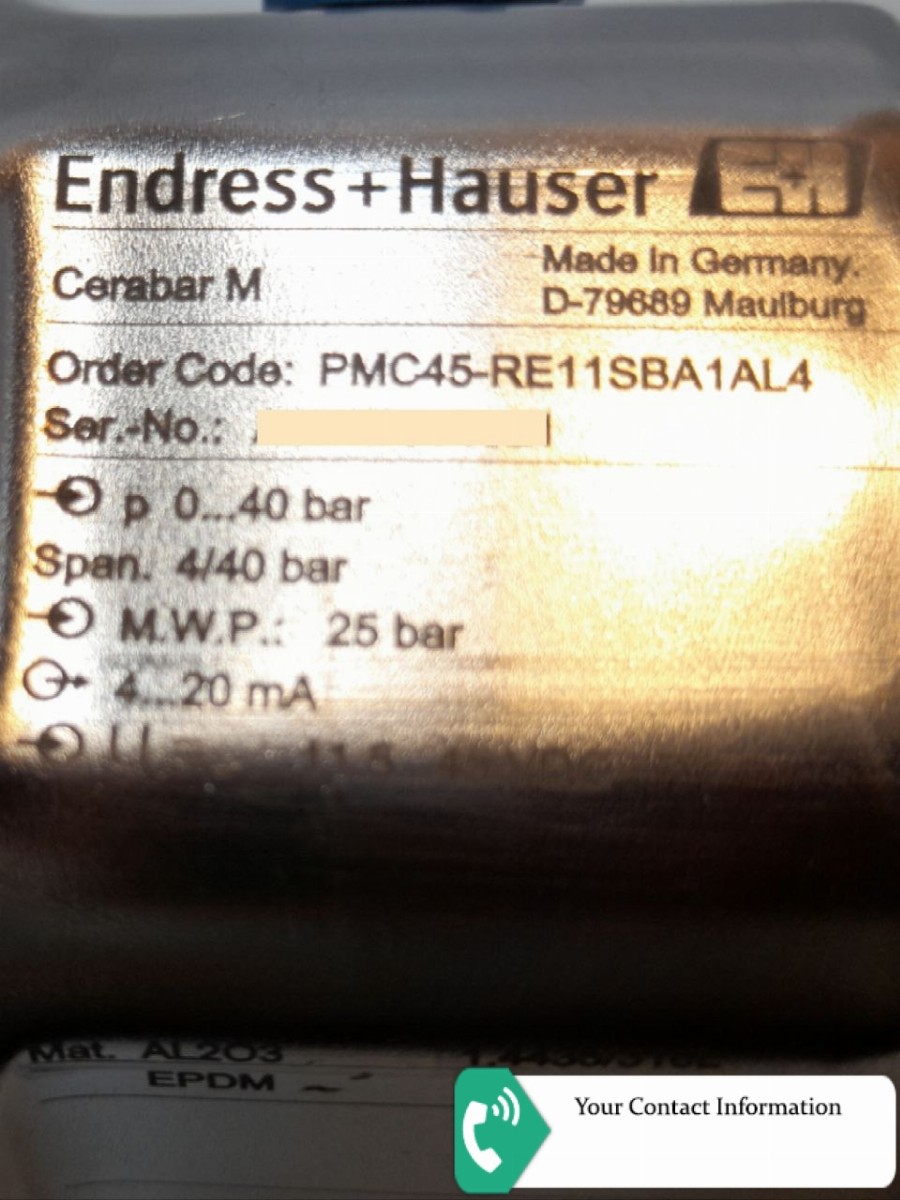 ترانسمیتر فشار مدل PMC45-RE11SBA1AL4 برند Endress+Hauser