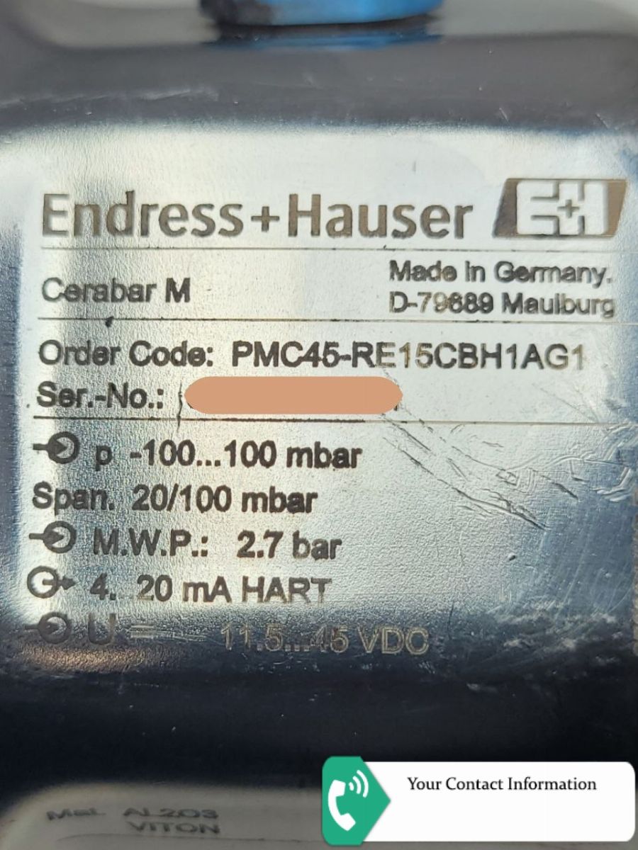 ترانسمیتر فشار مدل PMC45-RE15CBH1AG1 برند Endress+Hauser