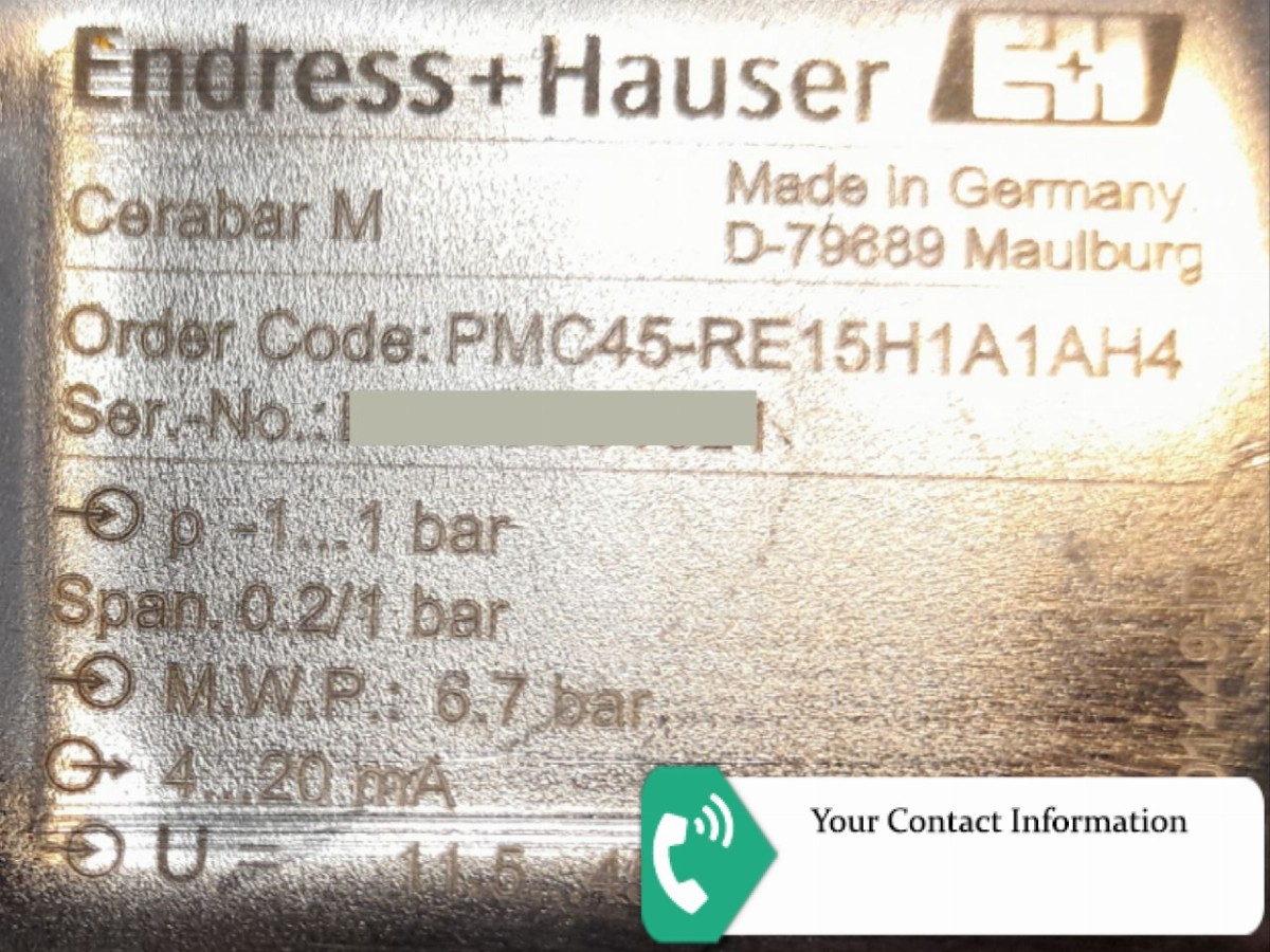 ترانسمیتر فشار مدل PMC45-RE15H1A1AH4 برند Endress+Hauser