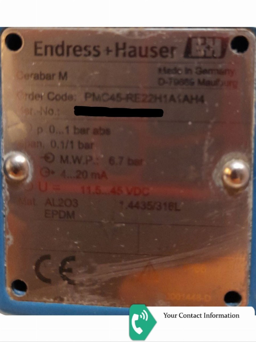 ترانسمیتر فشار مدل PMC45-RE22H1A1AH4 برند Endress+Hauser