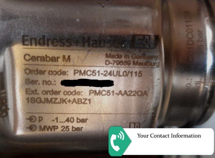 ترانسمیتر فشار مدل PMC51-AA22QA1SGJMZJK+ABZ1 برند Endress+Hauser