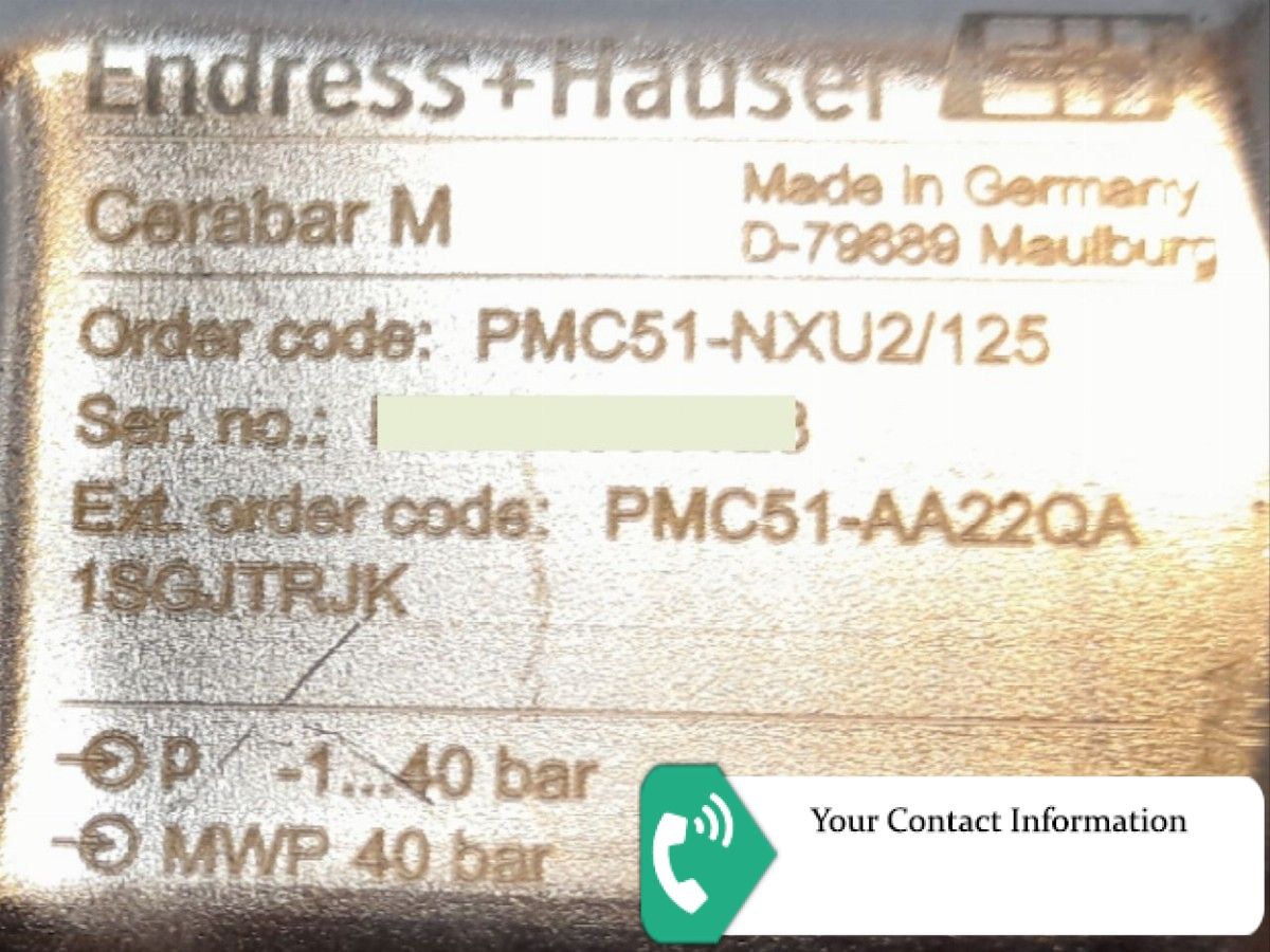 ترانسمیتر فشار مدل PMC51-AA22QA1SGJTRJK برند Endress+Hauser