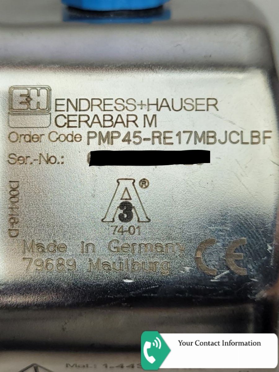 ترانسمیتر فشار مدل PMP45-RE17MBJCLBF CERABAR M برند Endress+Hauser