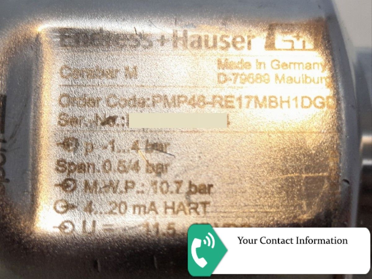 ترانسمیتر فشار مدل PMP46-RE17MBH1DGD برند Endress+Hauser