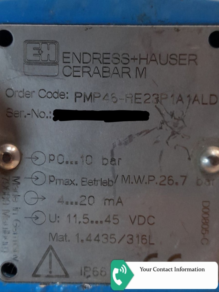 ترانسمیتر فشار مدل PMP46-RE23P1A1ALD برند Endress+Hauser