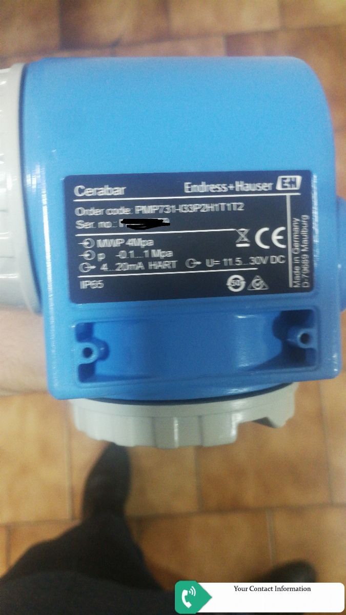 ترانسمیتر فشار مدل PMP731-I33P2H1T1T2 برند Endress+Hauser