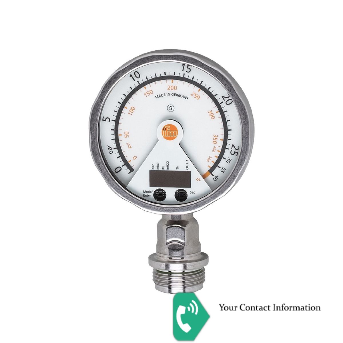 ترانسمیتر فشار مدل PG2793 100mbar برند IFM