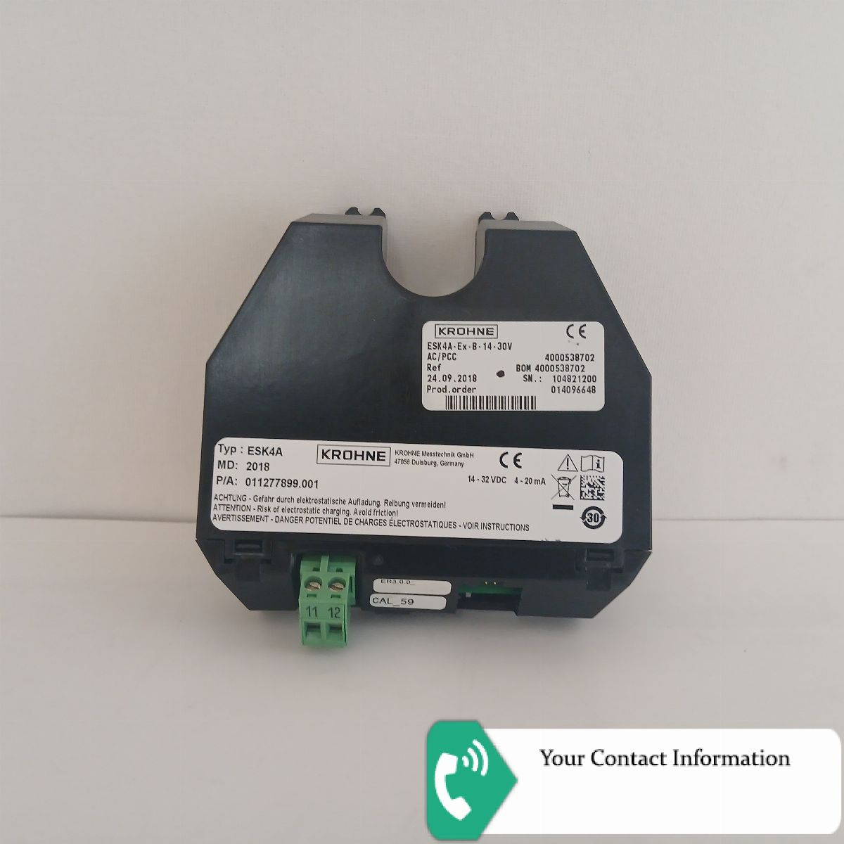 لوازم جانبی مدل <bdi>011277899.001</bdi> برند <bdi>KROHNE</bdi>