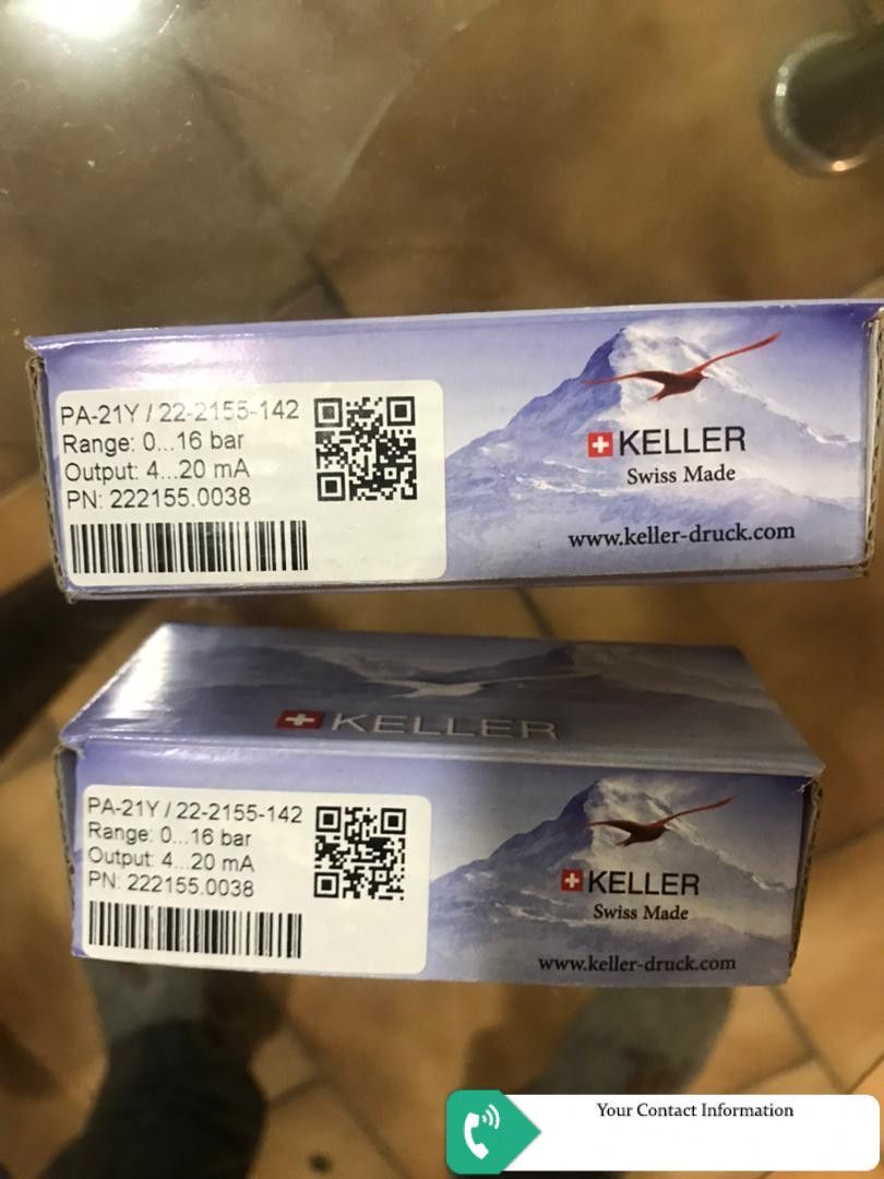 ترانسمیتر فشار مدل PA21-Y 16BAR برند Keller
