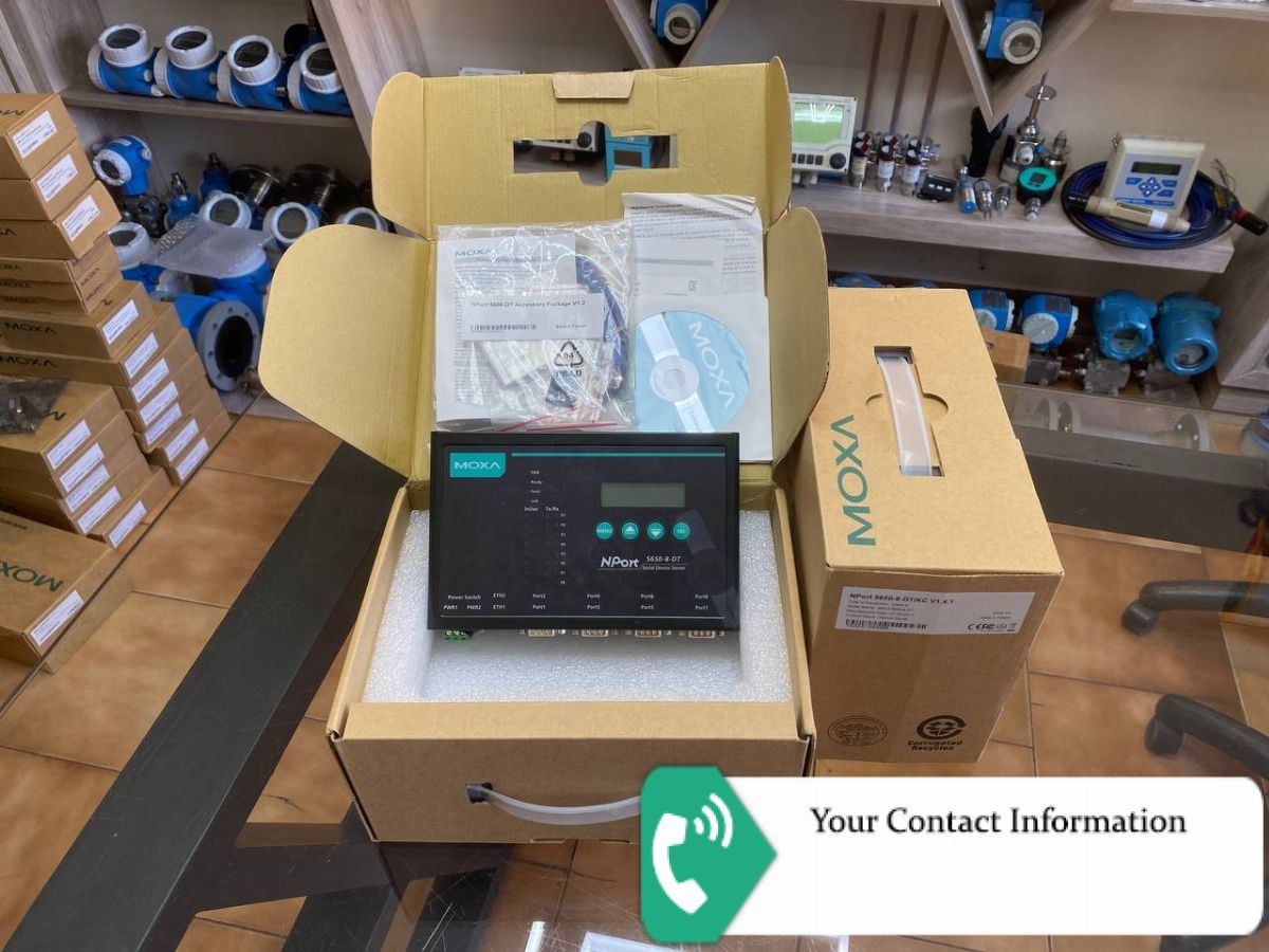 مبدل صنعتی مدل NPort 5650-8-DT برند Moxa