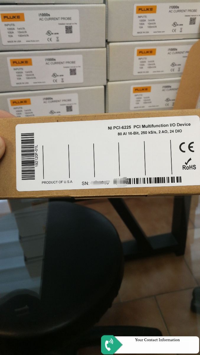 کارت داده برداری DAQ مدل PCI-6225 برند National instrument
