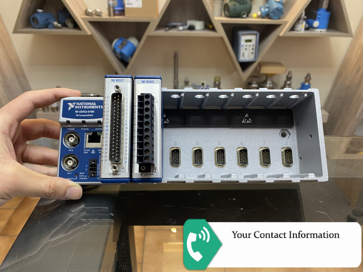 کارت داده برداری DAQ مدل cDAQ-9188 assemble with NI-9237 and NI-9203 برند National instrument