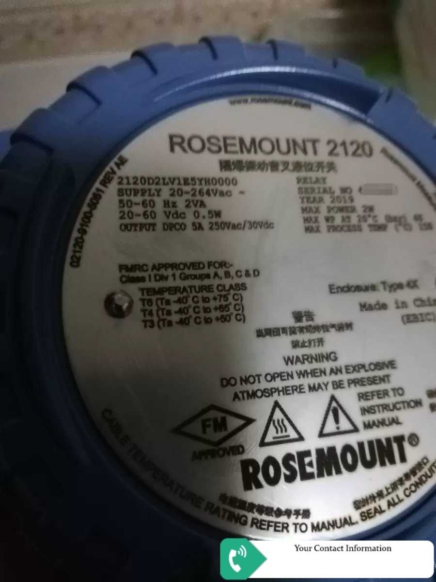 سطح سنج مدل 2120D2LV1E5YH0000 برند Rosemount