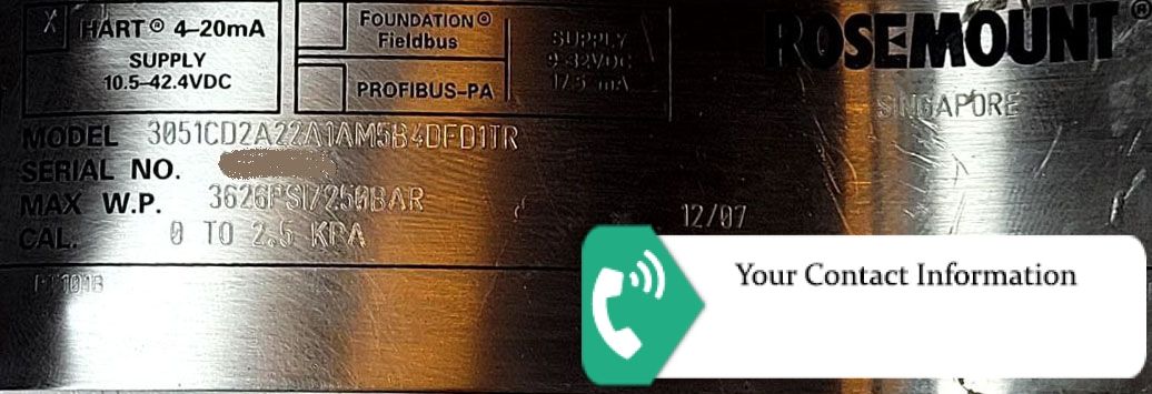 ترانسمیتر فشار مدل 3051CD2A22A1AM5B4DFD1TR برند Rosemount