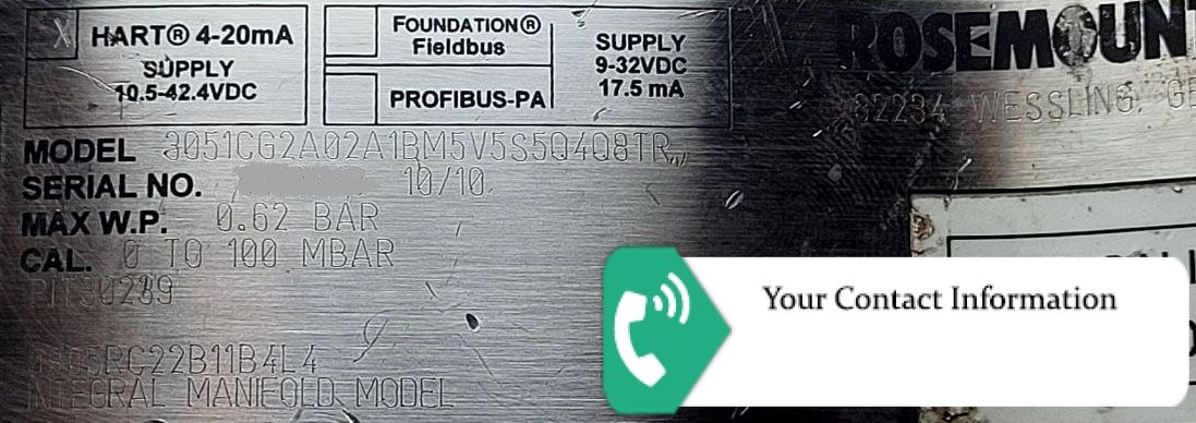 ترانسمیتر فشار مدل 3051CG2A02A1BM5V5S5Q4Q8TR برند Rosemount