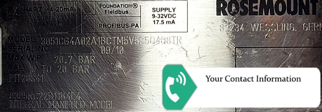 ترانسمیتر فشار مدل 3051CG4A02A1BCTM5V5S5Q4Q8TR  PRESSURE برند Rosemount