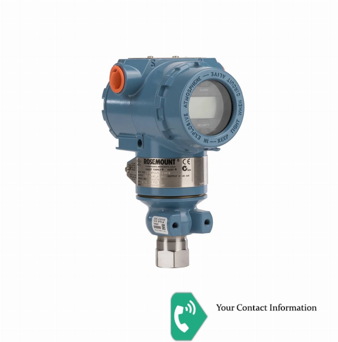 ترانسمیتر فشار مدل 3051TG2-A2C21BB4I1M5Q4 برند Rosemount