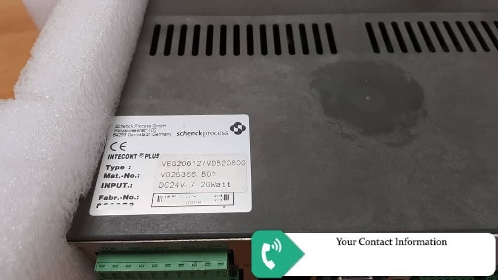 رکوردر و نمایشگر مدل VEG20612/VDB20600 برند Schenck