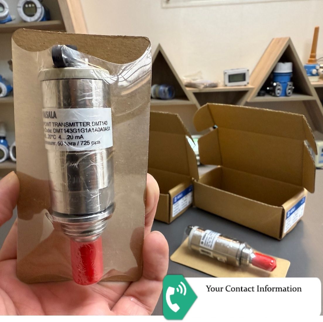 ترانسمیتر دما و رطوبت مدل DMT143 G1G1A1A0A0ASX برند Vaisala