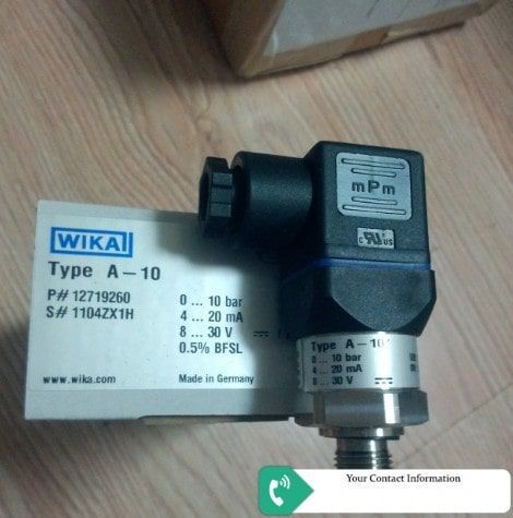 ترانسمیتر فشار مدل A-10 برند WIKA